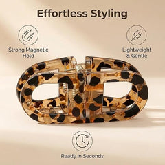 Magnetic Hair Claw Clip, 2 in 1 Korean Hair Clips for Women